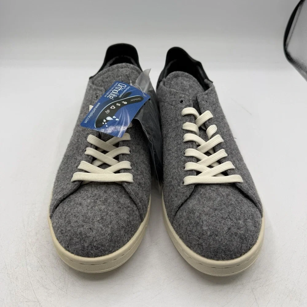 Adidas Stan Smith PC Wool Originals Shoes Men Sz 10.5 Grey/Black Sneakers AQ8452